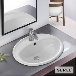 Serel, Νιπτήρας Ένθετος 58x49cm, Λευκός @@Καταργηθηκε@@ Serel, Νιπτήρας Ένθετος 58x49cm, Λευκός @@Καταργηθηκε@@
