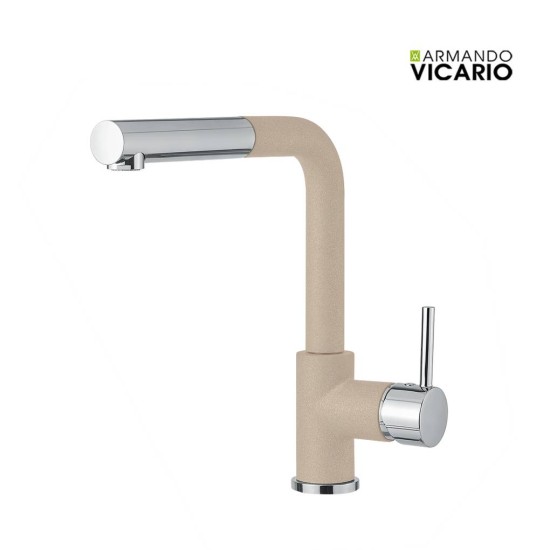 Armando Vicario Fluo, Μπαταρία Κουζίνας με Περιστρεφόμενο Ρουξούνι, Συρόμενο Ντους και Άθραυστο Σπι