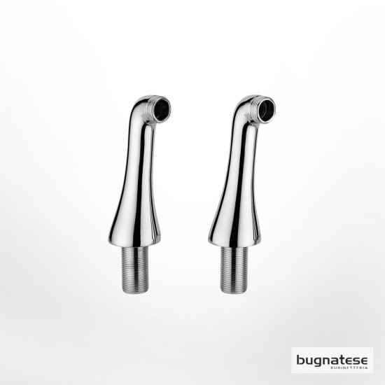 Bugnatese Γόνατα (Ζεύγος) Επικαθήμενης Μπαταρίας Λουτρού, Χρωμέ