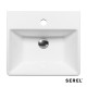 Serel Tetra,  Επιτραπέζιος - Κρεμαστός Νιπτήρας 40x35cm, Λευκός