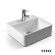 Serel Tetra,  Επιτραπέζιος - Κρεμαστός Νιπτήρας 40x35cm, Λευκός