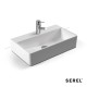 Serel Tetra,  Επιτραπέζιος - Κρεμαστός Νιπτήρας 60x35cm, Λευκός