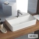 Serel Tetra,  Επιτραπέζιος - Κρεμαστός Νιπτήρας 60x42cm, Λευκός