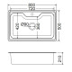 Fortinox Νεροχύτης Arena 80X50cm Λείος