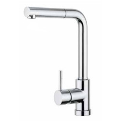 Argo Aosta, Μπαταρία Κουζίνας με Ντουσάκι 150cm, Χρωμέ