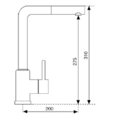 Argo Aosta, Μπαταρία Κουζίνας με Ντουσάκι 150cm, Χρωμέ