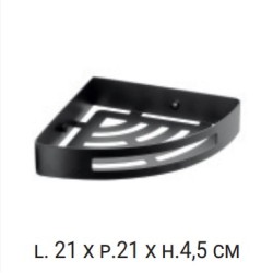 Gedy Nerva, Επίτοιχη Γωνιακή Σπογγοθήκη Black Matt