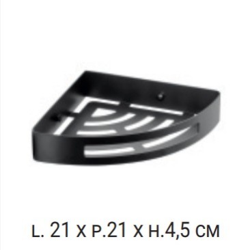 Gedy Nerva, Επίτοιχη Γωνιακή Σπογγοθήκη Black Matt