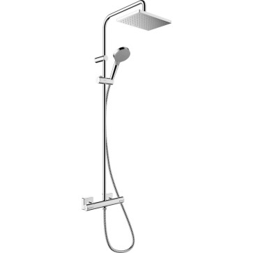 Hansgrohe Vernis Shape EcoSmart+, Θερμοστατική Στήλη 230, 1Jet. 2 Εξόδων, Χρωμέ