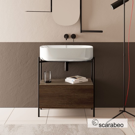 Scarabeo Laila Έπιπλο Μπάνιου Laila 2703-Nrop Με Συρτάρι 2712-89 