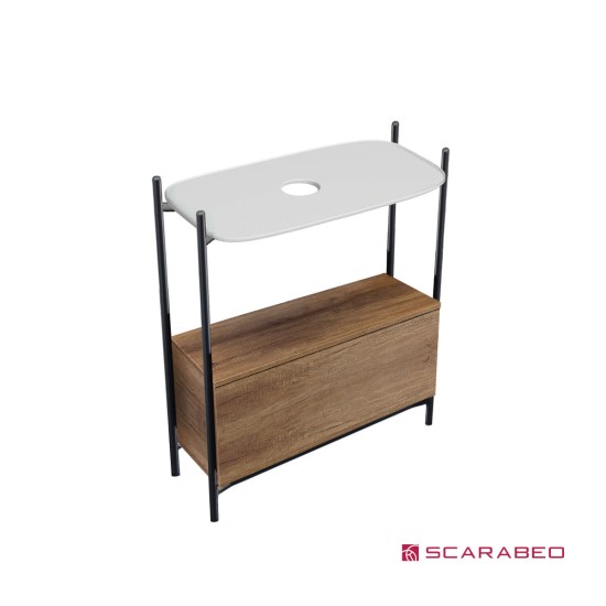 Scarabeo Laila Ράφι Για Έπιπλο Μπάνιου  2703 Pearl 41 (White)