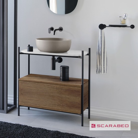 Scarabeo Laila Ράφι Για Έπιπλο Μπάνιου  2703 Pearl 41 (White)