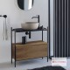 Scarabeo Laila Ράφι Για Έπιπλο Μπάνιου  2703 Οπη Dx Ardesia 49 (Black)
