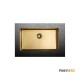 Fortinox Squadro 75x44cm, Υποκαθήμενος Νεροχύτης, Inox Gold Brushed