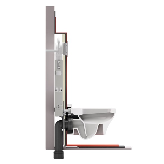 Wisa Slim Fit, Εντοιχιζόμενο Καζανάκι 12,5cm