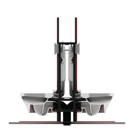 Wisa Slim Twin, Καζανάκι Εντοιχισμού Διπλής Όψης