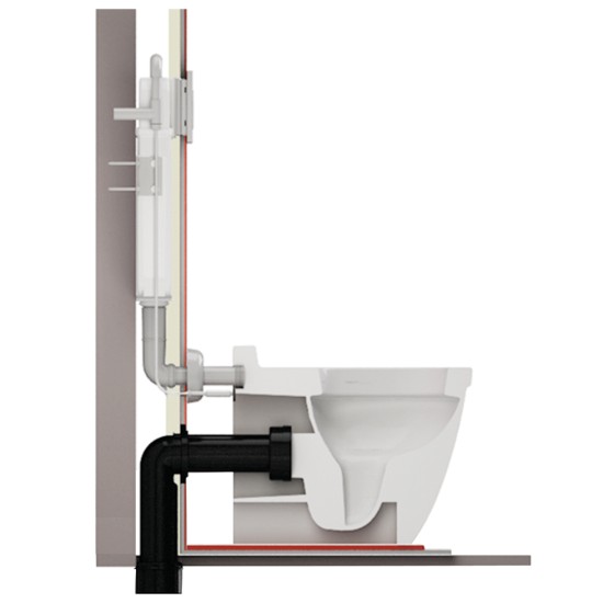 Wisa Basic Slim, Εντοιχιζόμενο καζανάκι για λεκάνες υψηλής πίεσης.