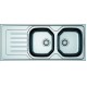 Franke New Valuee Onda Line, OLL 621 116x50cm, Ανοξείδωτος Νεροχύτης Σαγρε Inox