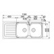 Franke New Valuee Onda Line, OLL 621 116x50cm, Ανοξείδωτος Νεροχύτης Σαγρε Inox