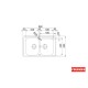 Franke Spark SKX 620, Νεροχύτης Inox Σαγρε 86Χ50cm