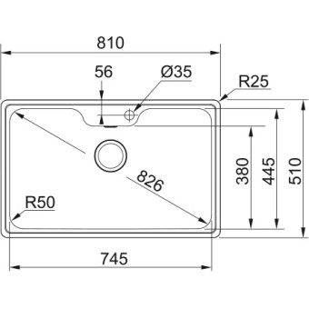 FRANKE ΝΕΡ.BELL 610 ΛΕΙΟΣ 81Χ51 FRANKE ΝΕΡ.BELL 610 ΛΕΙΟΣ 81Χ51