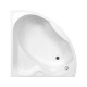 Carron Bali 120x120cm, Μπανιέρα Υδρομασάζ 1,75hp Carronite, Λευκή
