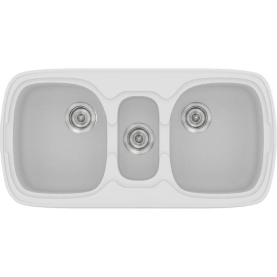 Sanitec Classic 303, Νεροχύτης 96x51cm, White