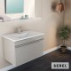 Serel Slim, Νιπτήρας Κρεμαστός - Επικαθήμενος, 120x46cm, Λευκός