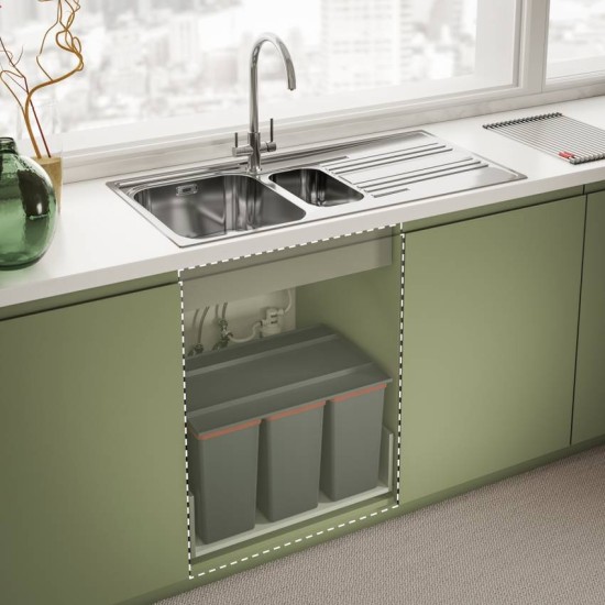 Franke Lina J Stardard Clear Water HP Chrome , Τρίωδη μπαταρία κουζίνας, με διάμετρο βάσης 48mm και 