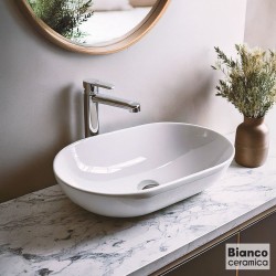 Bianco Ceramica Loop Νιπτήρας 57,5x36,5 White