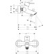 Hansgrohe Talis S2, Μπαταρία λουτρού (κορμός), Χρωμέ.