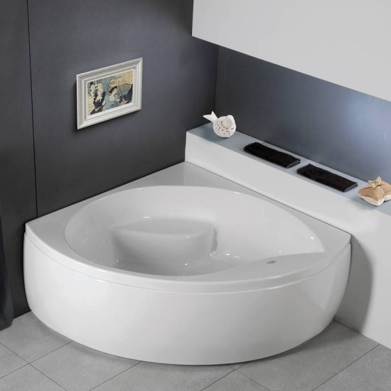 Carron Tranquility CRN 130x130cm, Γωνιακή Μπανιέρα Carronite, Λευκή