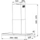 Franke Arno 60 XS/BK, 60cm, Επιτοίχια καμινάδα Απορροφητήρα