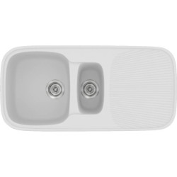 Sanitec Classic 301, Νεροχύτης 97x50cm, White Sanitec Classic 301, Νεροχύτης 97x50cm, White