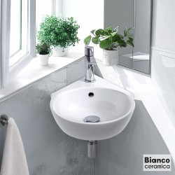 Bianco Ceramica Nook Γωνιακός Νιπτήρας 29,5x31,5 White