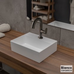 Bianco Ceramica Tetra Νιπτήρας 29,5x23,5 White