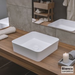 Bianco Ceramica York Νιπτήρας 38,5x38,5 White