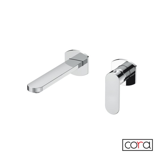 Cora Mist Επίτοιχη Μπαταρία Νιπτήρος Chrome