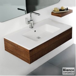 Bianco Ceramica Flat, Νιπτήρας Επίπλων 91,5x46,5cm, White Bianco Ceramica Flat, Νιπτήρας Επίπλων 91,5x46,5cm, White