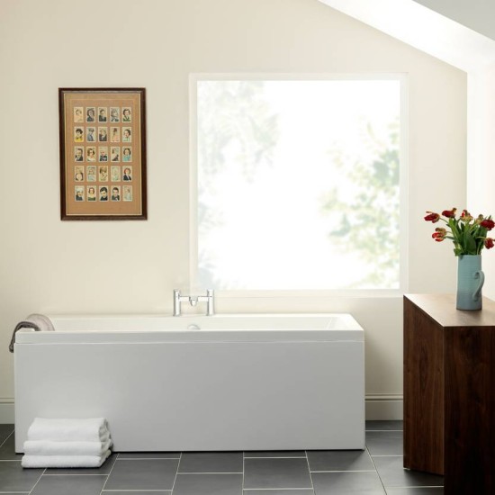 Carron Quantum 180x80cm, Μπανιέρα Carronite, Λευκή