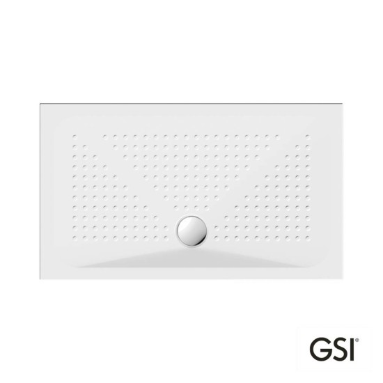 Gsi Ντουζιέρα Παραλληλόγραμμη 120x70 H.4 (4399) Antislip Φ90 White
