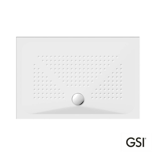 Gsi Ντουζιέρα Παραλληλόγραμμη 120x80 H.4 (4398) Antislip Φ90 White