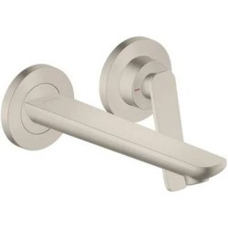 Hansgrohe Axor Citterio C, Επίτοιχη Μπαταρία Νιπτήρος 19,5cm, Stainless Steel Optic