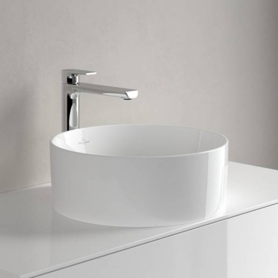 Villeroy & Boch Colaro, Επιτραπέζιος Νιπτήρας Φ40cm, Χωρίς Υπερχείλιση, White Alpin