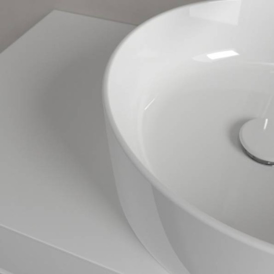 Villeroy & Boch Colaro, Επιτραπέζιος Νιπτήρας Φ40cm, Χωρίς Υπερχείλιση, White Alpin