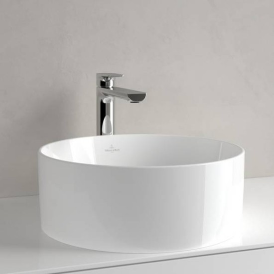 Villeroy & Boch Colaro, Επιτραπέζιος Νιπτήρας Φ40cm, Χωρίς Υπερχείλιση, White Alpin