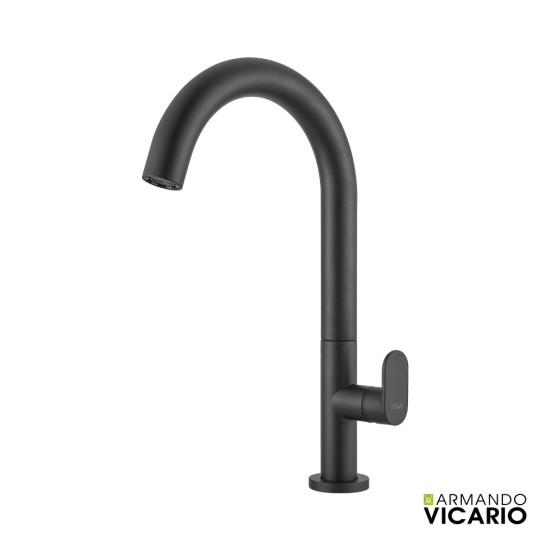 Armando Vicario Slim, Μπαταρία Νιπτήρος Υψηλή για Επιτραπέζιους Νιπτήρες με Βαλβίδα clic-clac, Black Armando Vicario Slim, Μπαταρία Νιπτήρος Υψηλή για Επιτραπέζιους Νιπτήρες με Βαλβίδα clic-clac, Black