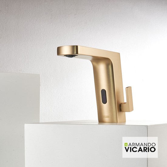 Armando Vicario Sensi Μπαταρία Νιπτήρος Ηλεκτρονική Brushed Gold