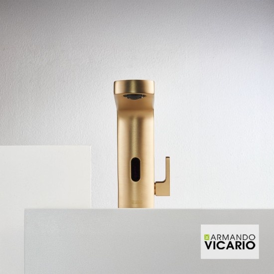 Armando Vicario Sensi Μπαταρία Νιπτήρος Ηλεκτρονική Brushed Gold