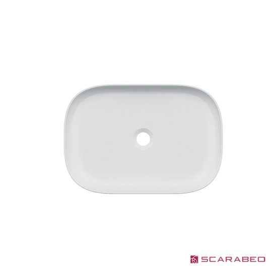 Scarabeo Glam, Νιπτήρας Ελεύθερης Τοποθέτησης 56x39cm, Λευκός